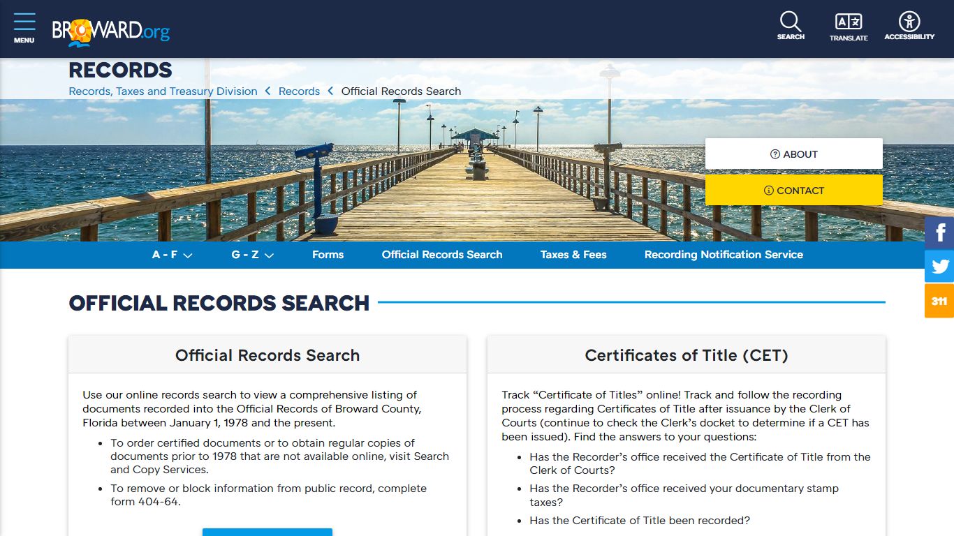 Records Official Records Search - Broward County, Florida